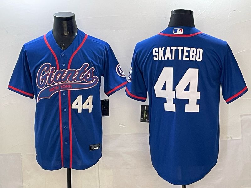 Men 2025 New York Giants #44 Skattebo Blue Joint Name Nike Limited NFL Jersey 04->new york giants->NFL Jersey